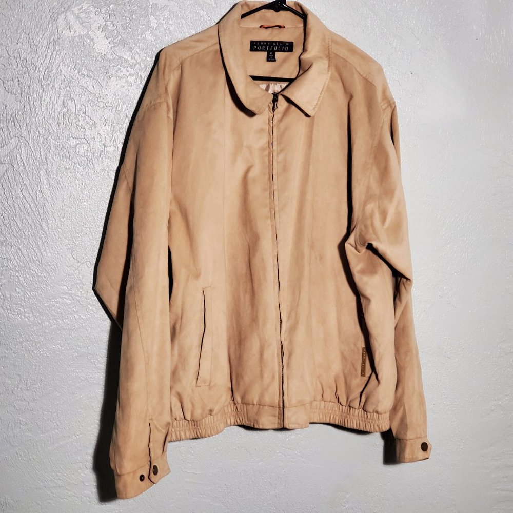 PERRY ELLIS MEN'S XL TAN PORTFOLIO JACKET